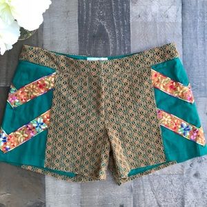 Judith March Embroidered Lace Shorts - Size Medium